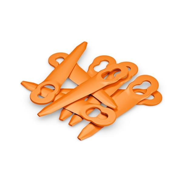 STIHL 4008 007 1000 – plastové nože na žací hlavy PolyCut, oranžové, 90 mm, bal. 8 ks
