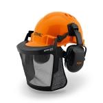 STIHL FUNCTION BASIC – pracovná helma so štítom a ochranou sluchu SNR 27, nylonová mriežka