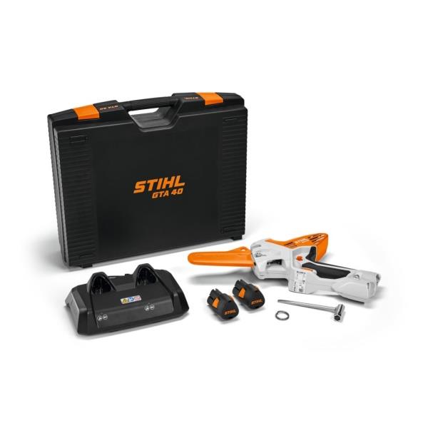 STIHL GTA 40 – vyvětvovací AKU mini pila 0,41 kW, lišta 15 cm, řetěz 1/4" PM3 + 2x akumulátor AS 2 + nabíječka AL 5-2