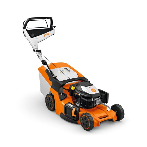 STIHL RM 453.3 V – benzinová sekačka s pojezdem 2,6 kW, 166 cm3, záběr 51 cm, koš 55 l