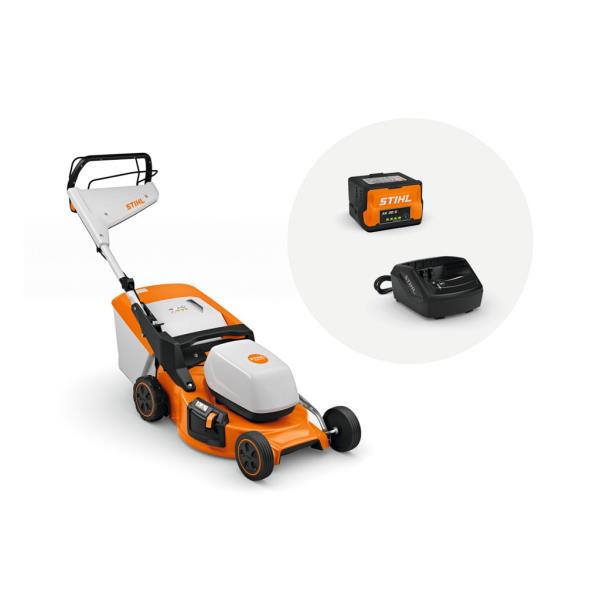 STIHL RMA 253.3 T – AKU sekačka s pojezdem 1,25 kW, záběr 51 cm, koš 55 l + akumulátor AK 30 S + nabíječka AL 101