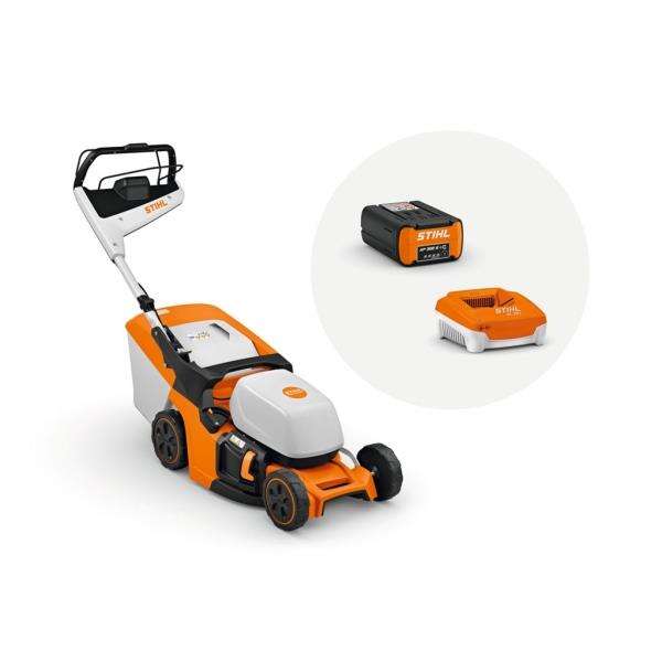 STIHL RMA 443.3 PV – AKU sekačka s pojezdem 1,45 kW, záběr 41 cm, koš 52 l + akumulátor AP 300.0 S + nabíječka AL 301
