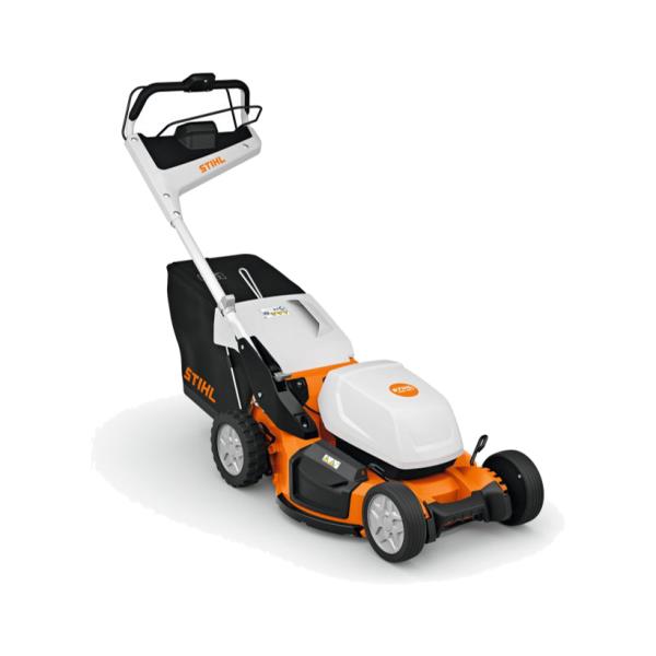 STIHL RMA 756.0 V – AKU sekačka s pojezdem 3,1 kW, záběr 54 cm, koš 80 l