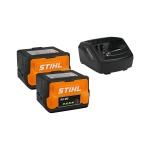 STIHL STARTER SET PLUS AK 20 + AL 101 – set dvoch akumulátorov a nabíjačky, 36 V, 4 Ah, 144 Wh