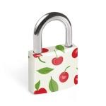 TOKOZ EMOTION Cherry - dizajnový visiaci zámok pre deti, vzor čerešne