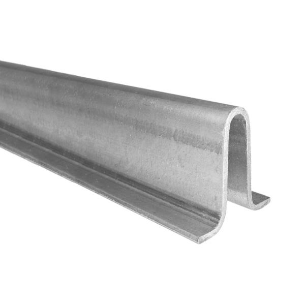 Vodící profil kolejnicové brány - pozinkovaná šína tvaru O k zabetonování, cena za 3m - prodej po 3m