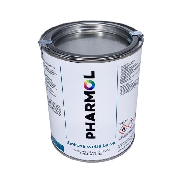 Zinková antikorozní barva Pharmol Zink Hell, 1 litr, proti reznutí a korozi kovů včetně oceli